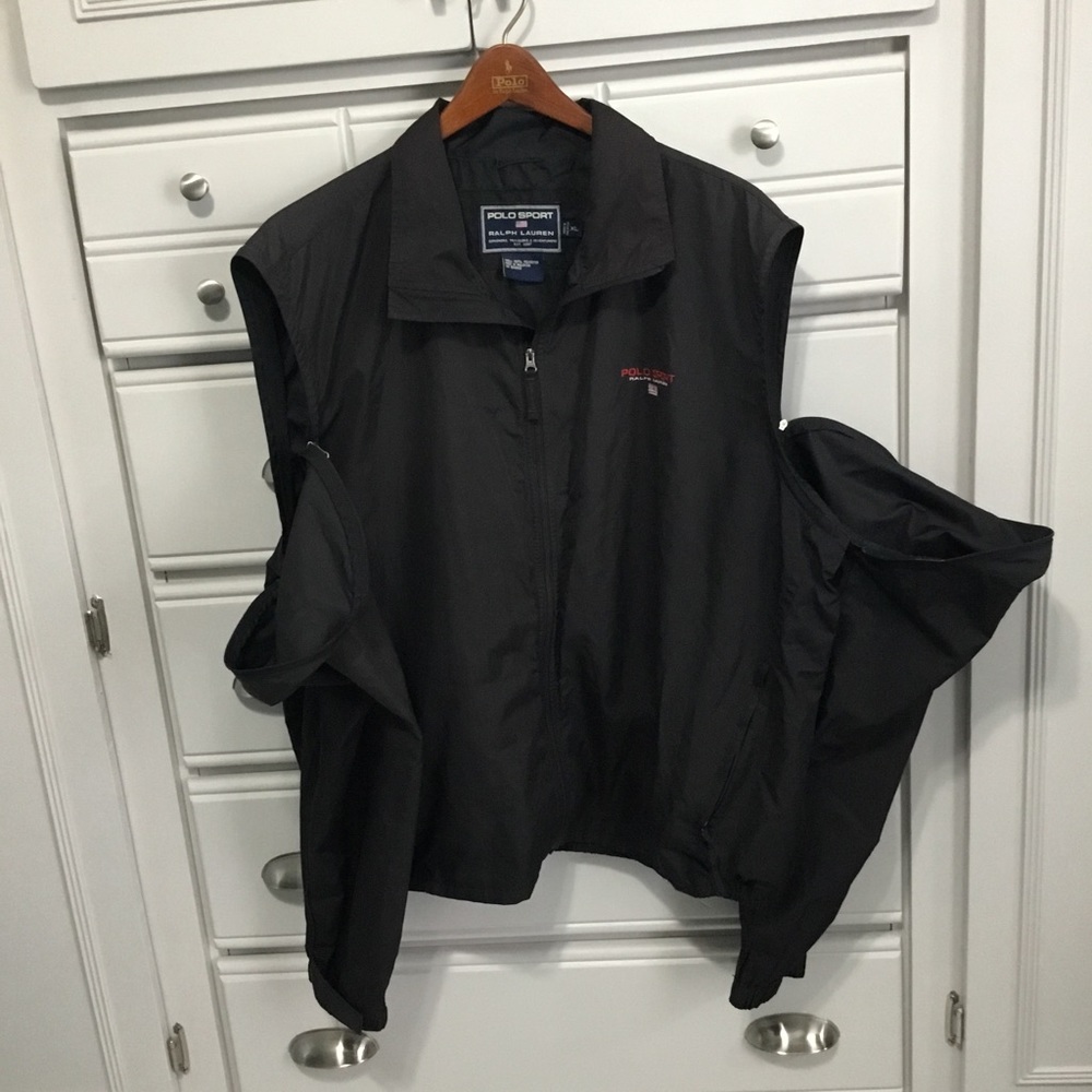 Vintage 90s Polo Sport Ralph Lauren Convertible Windbreaker Jacket XL